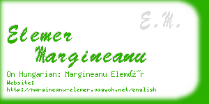 elemer margineanu business card